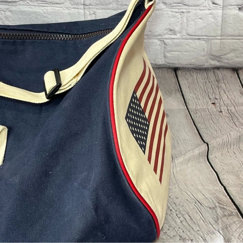 Vintage Bell Atlantic Yellow Pages Duffle Bag Equipment Blue Canvas Tote Phone
